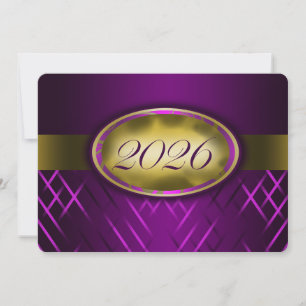 Purple and Gold Class of 2026 Invitation