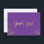 Purple and Gold Confetti Thank You Note Cards<br><div class="desc">Purple and Gold Confetti Thank You Note Cards</div>