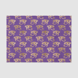 Purple and Gold Egyptian Eye of Ra Tissue Paper