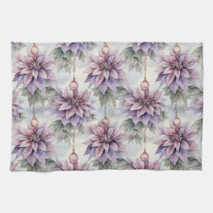 Purple and Gold Elegance Tea Towel