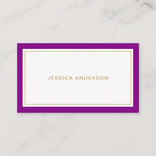 Purple And Gold Elegant Feminine Business Card