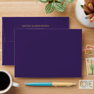 Purple and Gold Envelope