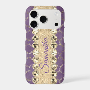 Purple and Gold Foil Diamond Bling