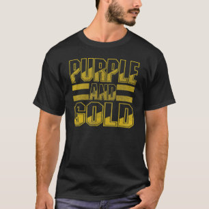 Purple and Gold Football Game Day Shirt Home Team