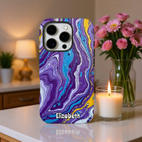 Purple and Gold Geode Flow