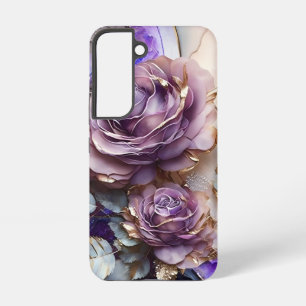 Purple and Gold Giant Roses  Samsung Galaxy Case