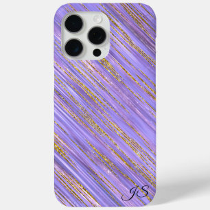 Purple and Gold Glitz Personalised Phone Case