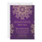 PURPLE AND GOLD INDIAN STYLE WEDDING INVITATION