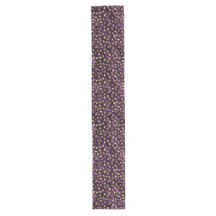 Purple and Gold Leopard Series Design 1 Long Table Runner