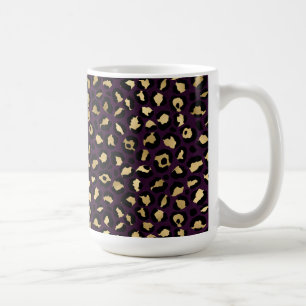 Purple and Gold Leopard Series Design 2 Coffee Mug