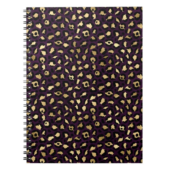 Purple and Gold Leopard Series Design 2 Notebook (Front)