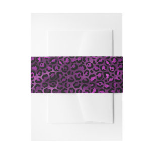 Purple and Gold Leopard Series Design 3 Invitation Belly Band