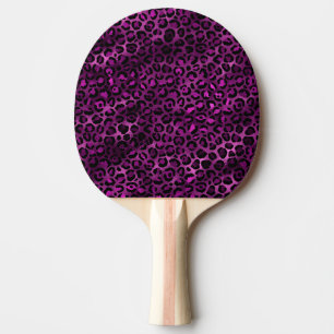 Purple and Gold Leopard Series Design 3 Ping Pong Paddle