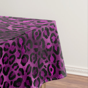 Purple and Gold Leopard Series Design 3 Tablecloth