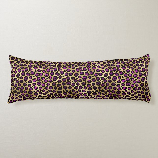 Purple and Gold Leopard Series Design 4 Body Cushion (Front)