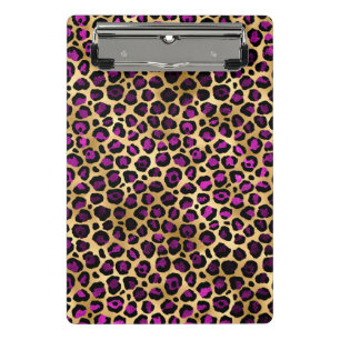 Purple and Gold Leopard Series Design 4 Mini Clipboard