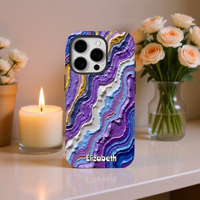 Purple and Gold Liquid Marble Case-Mate iPhone Case (Creator Uploaded)
