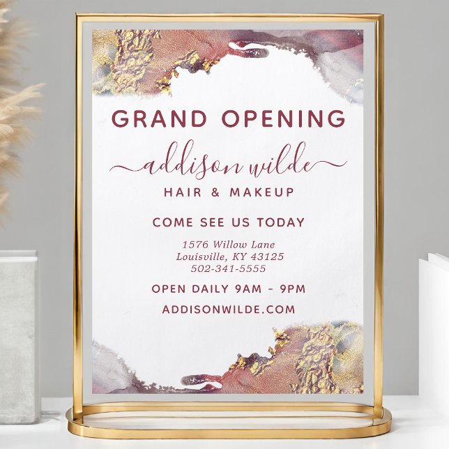 Purple And Gold Modern Art Liquid Watercolor Ink Flyer (Creator Uploaded)