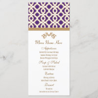 Purple and Gold Moroccan Menu
