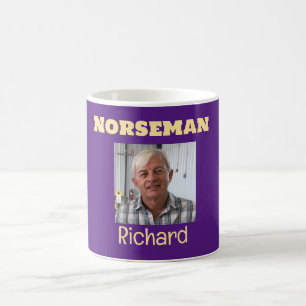 Purple and Gold Norseman Custom Photo Coffee Mug