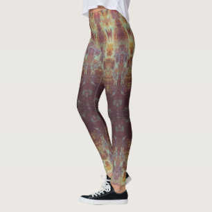 Purple and gold pattern elegant  leggings