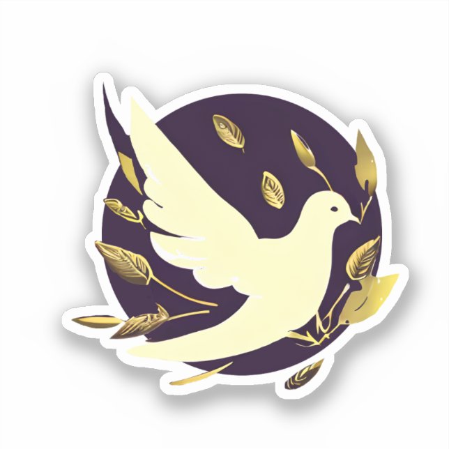 Purple and Gold Peace Dove (Front)