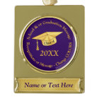 Purple and Gold Personalised Graduation Ornaments