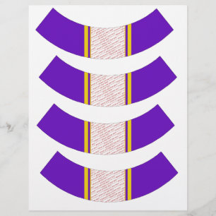 Purple And Gold Photo Frame Cupcake Liner
