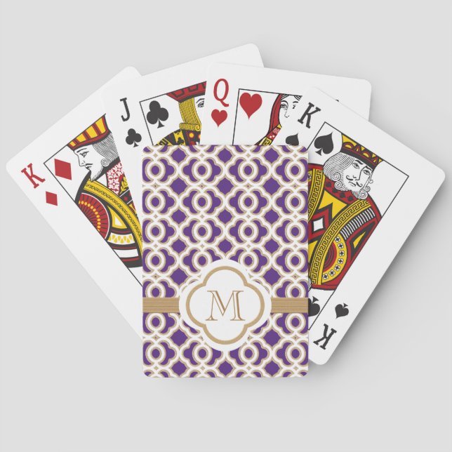 Purple and Gold Playing Cards (Back)