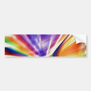 Purple And Gold Radiating Light Bumper Sticker