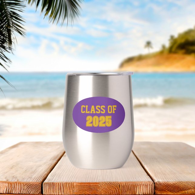 Purple and Gold School Colours Class Year (Beach)