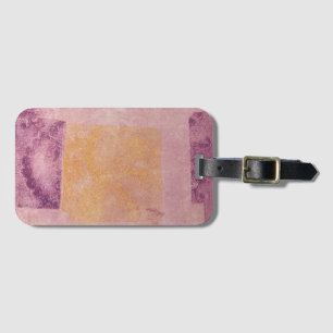 Purple and Gold Square Design Luggage Tag