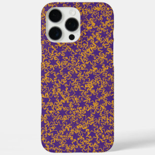 Purple and Gold Star Team Spirit Sports Colours iPhone 16 Pro Max Case