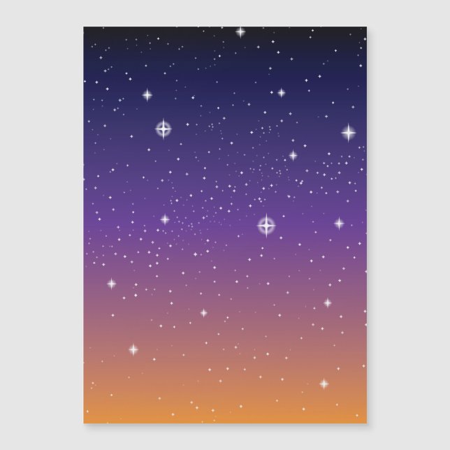 Purple and Gold Starry Sunset Sky (Front)