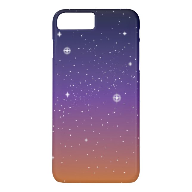 Purple and Gold Starry Sunset Sky Case-Mate iPhone Case (Back)