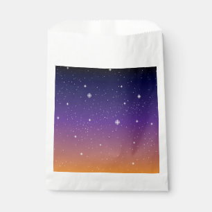 Purple and Gold Starry Sunset Sky Favour Bags