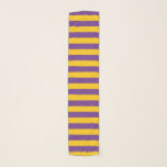 Purple and Gold Stripes Scarf<br><div class="desc">Abstract digital art of purple and gold stripes</div>
