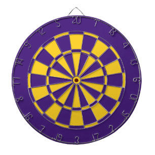 Purple and Gold Team Colors Dartboard