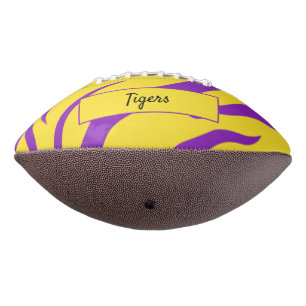 Purple and Gold Tiger Stripe Custom Football American Football
