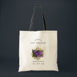 Purple and Gold Vintage Chic Wedding Welcome Tote Bag<br><div class="desc">Purple and gold vintage shabby-chic wedding welcome tote bags deigned to be quickly and easily customised to your event specifics.</div>