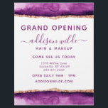 Purple And Gold Watercolor Business Flyer<br><div class="desc">Purple And Gold Watercolor Business Flyer. Elegant Purple And Gold geometric hand lettered style calligraphy script professional business design. Perfect for makeup artists,  hair stylists,  cosmetologists,  and more!</div>