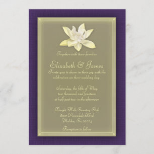 Purple And Gold Wedding Invitations