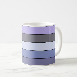 Purple And Gray Color Stripes On Watercolor Paper Coffee Mug