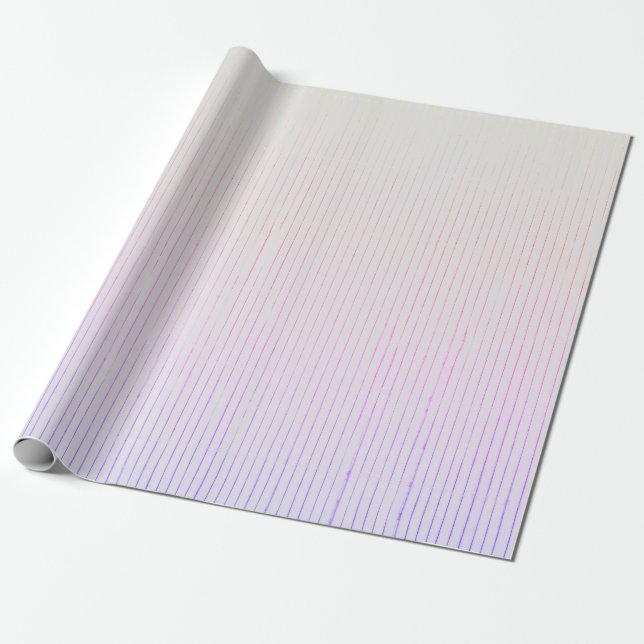 PURPLE AND GRAY FADED STRIPES GIFT WRAPPING PAPER (Unrolled)