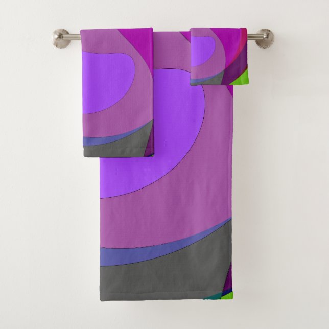 Purple And Green 403 Bath Towel Set (Insitu)