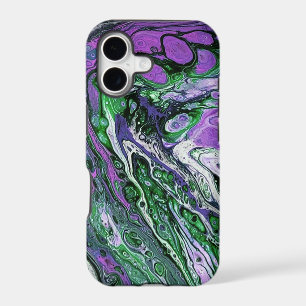 Purple and green abstract paint