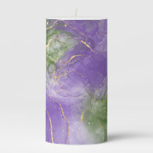 Purple and green alcohol ink