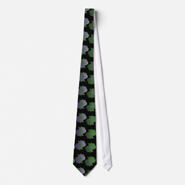 Purple and Green Design Tie (Front)