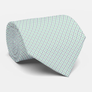 Purple and Green Diagonal Plaid Design Tie