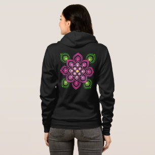 Purple and Green Dot Mandala Women's Hoodie